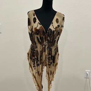 Silk blouse with stone details